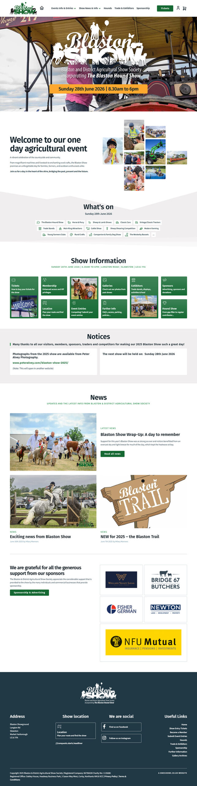 Event website for Blaston Show, redesigned with online ticketing and a balance of tradition and modern functionality.